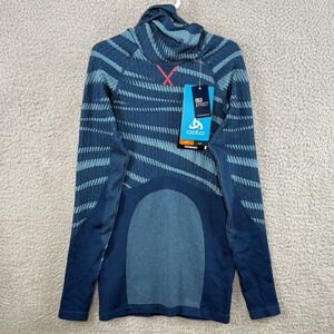 ODLO Ladies Hooded Facemask Performance Ski Base Layer‎ Running Top Size XS NEW